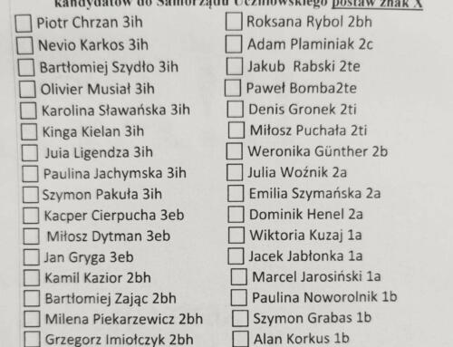 wybory do Samorządu Uczniowskiego